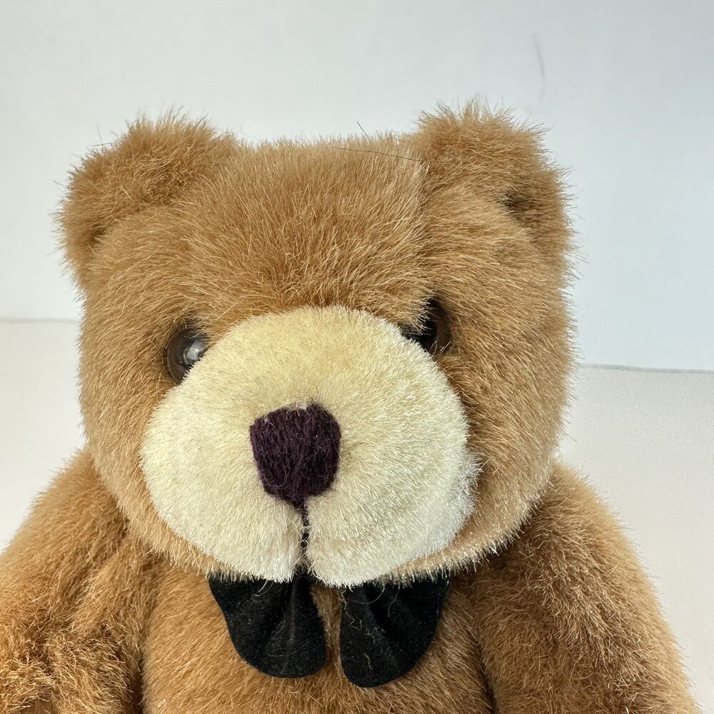 Steven Smith Vintage Brown Teddy Bear with Bow Tie Stuffed Animal Gift - Picture 8 of 11